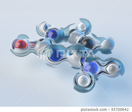 Science Molecule Nucleobase Model Structure, DNA,3D Rendering. 93700642