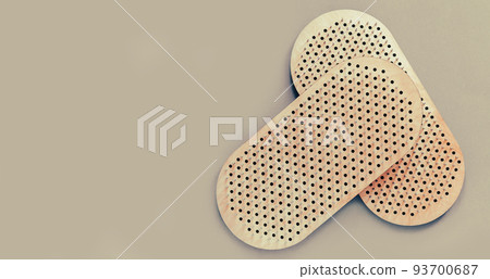 Sadhu board nails background top view 93700687