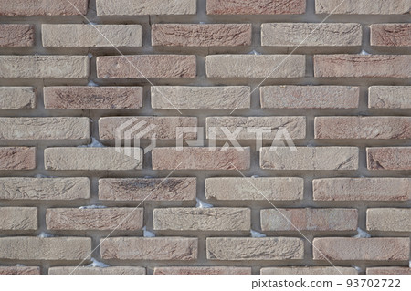 Background. Brick wall. Clinker clay brickwork. red brick wall background, wide panorama of masonry. Brown brick wall texture background 93702722