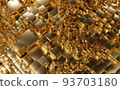 3D gold cubes 93703180