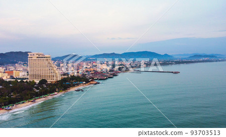 Sky view from Hua Hin Beach, Hua Hin, Thailand Sky view from Hua Hin Beach, Hua Hin, Thailand 93703513