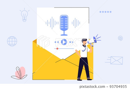 Voice Audio messaging Online chat technology Communication Voice Audio messaging Online chat technology Communication 93704935
