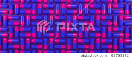 Pills background. Medical concept. 3d rendering. 93705182