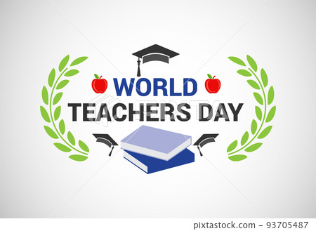Happy world teachers' day vector illustration for poster, brochure, banner, and greeting card 93705487