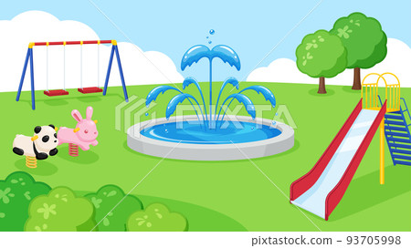 公園風景插畫_16:9 93705998