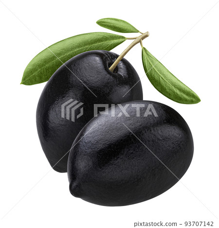 Black olives isolated on white background 93707142