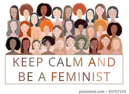 Poster Feminism. Woman vector concept 93707150