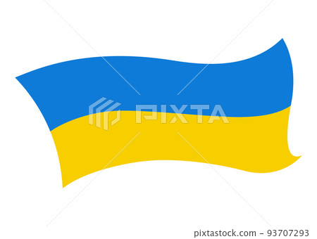 Ukrainian flag. Ukraine flag on white background. National flags waving symbols. Banner design elements Ukrainian flag. Ukraine flag on white background. National flags waving symbols. Banner design elements 93707293
