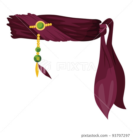 Corsair or pirate hat. Pirate fancy dress, design element. Buccaneer or carnival costume hat. Sea piracy cap fashion, headdress accessory to party with roger Corsair or pirate hat. Pirate fancy dress, design element. Buccaneer or carnival costume hat. Sea piracy cap fashion, headdress accessory to party with roger 93707297