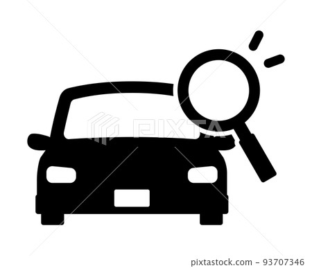 汽車和放大鏡 93707346