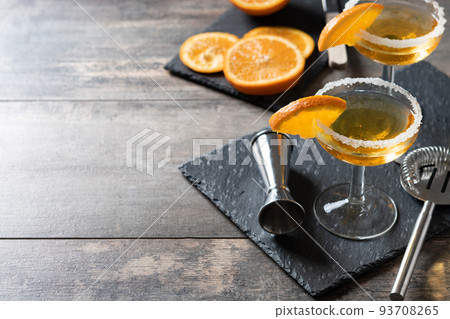 Sidecar cocktail with a sugar rim 93708265