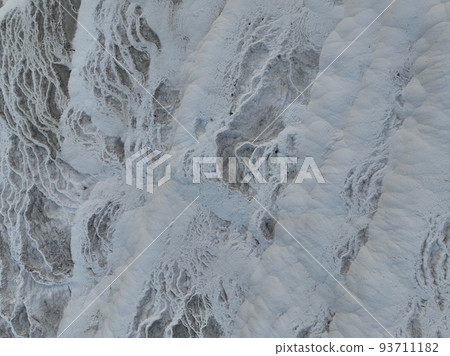 Pamukkale Travertines Cinematic Aerial Drone footage. Turkish famous white thermal bath with healthy clean water in a beautiful sunset. Pamukkale Travertines Cinematic Aerial Drone footage. Turkish famous white thermal bath with healthy clean water in a beautiful sunset. 93711182