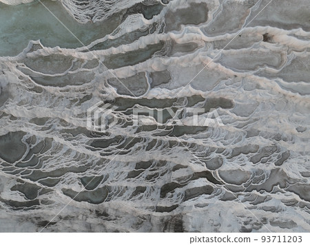 Pamukkale Travertines Cinematic Aerial Drone footage. Turkish famous white thermal bath with healthy clean water in a beautiful sunset. Pamukkale Travertines Cinematic Aerial Drone footage. Turkish famous white thermal bath with healthy clean water in a beautiful sunset. 93711203