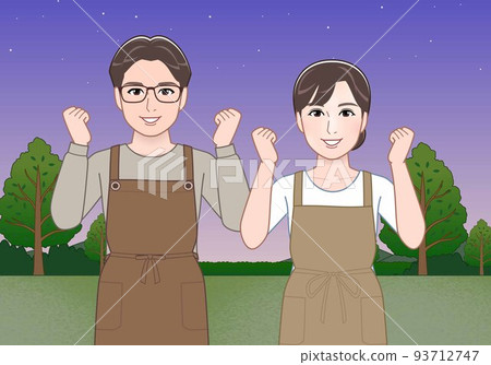 man and woman on a summer night 93712747