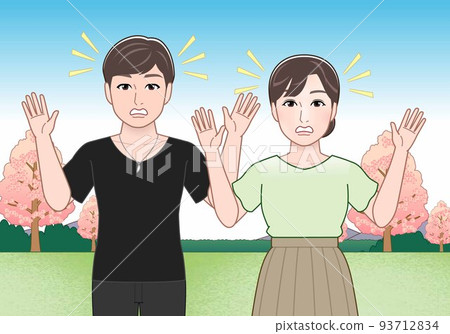 春天賞櫻時的男女 93712834