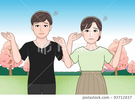 春天賞櫻時的男女 春天賞櫻時的男女 93712837