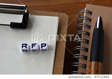 Word beads aligned with the letters of the RFP 93712869
