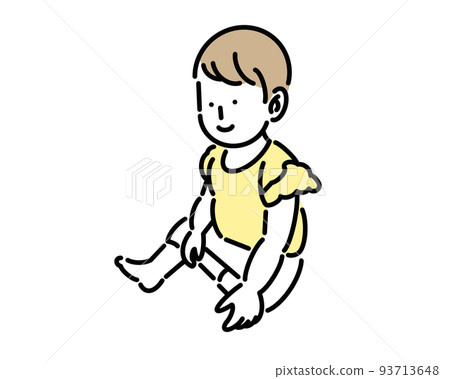 坐著微笑的小女孩 坐著微笑的小女孩 93713648