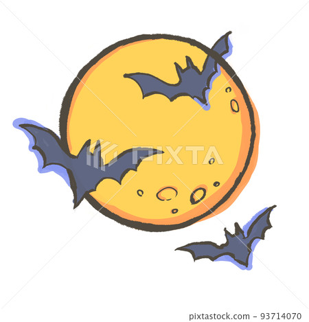 moon and bats for halloween 93714070