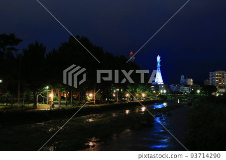 Night view of Nakatsugawa, Morioka City 93714290