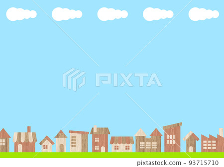 cityscape, row of houses, every door 93715710
