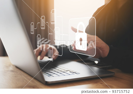 Protection network security computer and safe your data concept Protection network security computer and safe your data concept 93715752
