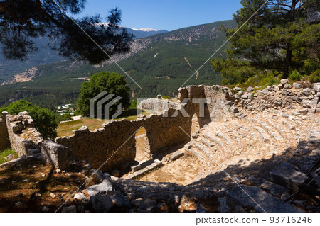 Remains of ancient odeon in Lycian settlement of Arycanda, Turkey Remains of ancient odeon in Lycian settlement of Arycanda, Turkey 93716246