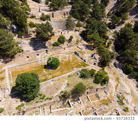 Drone view of ruins of ancient city of Arykanda, Turkey Drone view of ruins of ancient city of Arykanda, Turkey 93716333