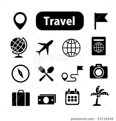 旅行圖標集 旅行圖標集 93716949