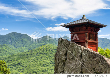 Mountain temple scenery in summer, Risshakuji Nokyodo, Yamagata City, Yamagata Prefecture Mountain temple scenery in summer, Risshakuji Nokyodo, Yamagata City, Yamagata Prefecture 93717694