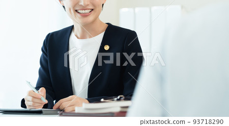 lawyer listening to client lawyer listening to client 93718290
