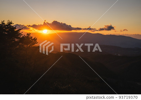 Sunset from the Izu Skyline/Sukumoyama parking lot 93719370