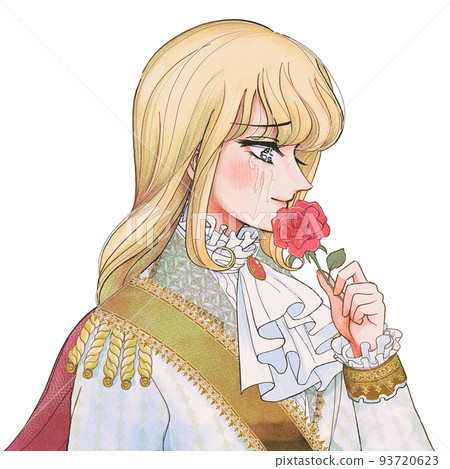女孩卡通風格,一個淚流滿面的金發英俊貴族的半身像 女孩卡通風格,一個淚流滿面的金發英俊貴族的半身像 93720623