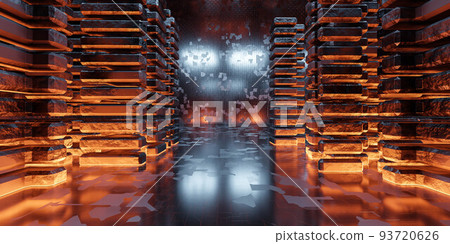 abstract dark futuristic tower building interior with glowing red light 3d render illustration abstract dark futuristic tower building interior with glowing red light 3d render illustration 93720626