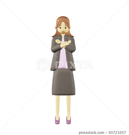 The person who makes the cross 3D 93721057