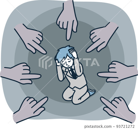 Responsibility A man who is attacked by anxiety Simple illustration Responsibility A man who is attacked by anxiety Simple illustration 93721272