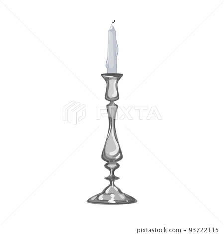 metal candlestick vintage cartoon vector illustration 93722115