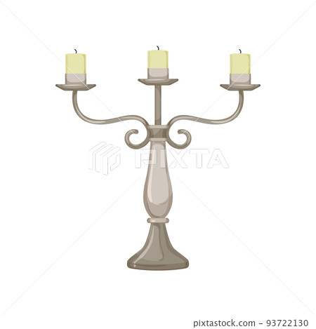 light candlestick vintage cartoon vector illustration 93722130
