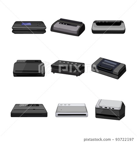 food vacuum sealer set cartoon vector illustration 93722197