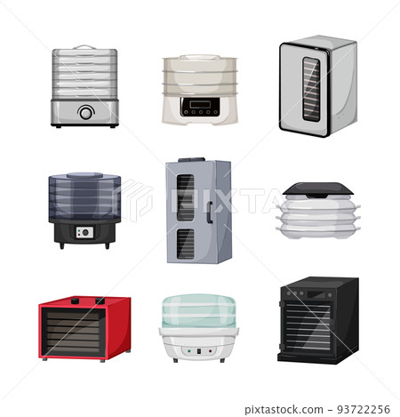dehydrator food set cartoon vector illustration 93722256