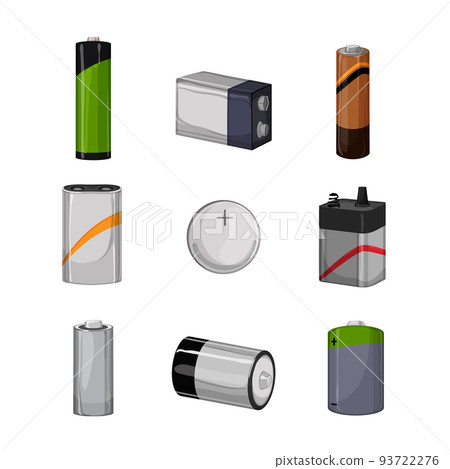 battery energy electric set cartoon vector illustration battery energy electric set cartoon vector illustration 93722276
