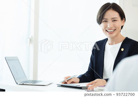 lawyer listening to client lawyer listening to client 93722700