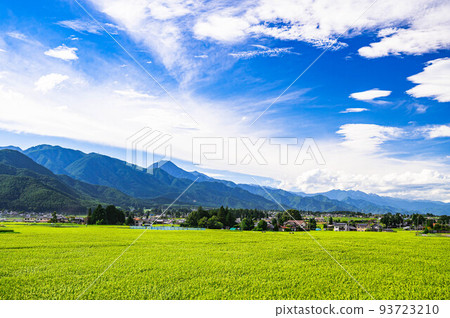 Hotaka in summer, rural and mountainous scenery Hotaka in summer, rural and mountainous scenery 93723210