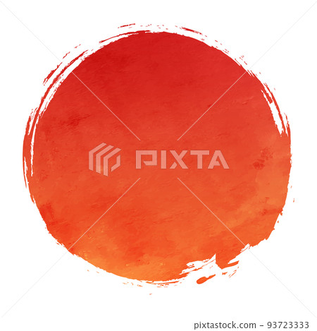 用畫筆繪製的紅色圓圈的矢量圖解 93723333
