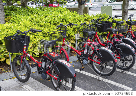 東京共享單車的自行車口 93724698