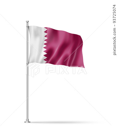 Qatar flag isolated on white Qatar flag isolated on white 93725074