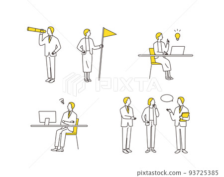 Set of various business scenes Set of various business scenes 93725385
