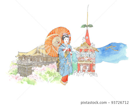 水彩：京都 93726712