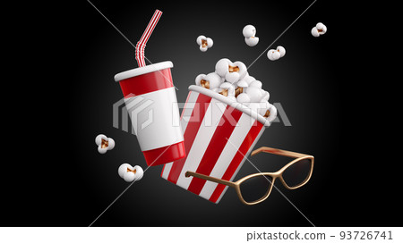 3d cinema, movie, film, entertainment concept background in trendy plastic colors. High quality isolated render 3d cinema, movie, film, entertainment concept background in trendy plastic colors. High quality isolated render 93726741