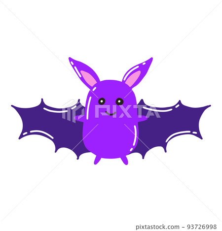 Bat. Flying bat. Vector illustration. Cartoon style. 93726998